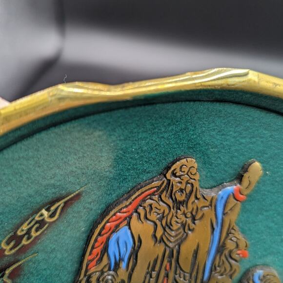 Israel Souvenir Plate The judgement of Solomon enameled plate Vintage Grandma - Picture 6 of 8